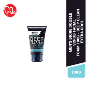 Mens Biore Double Scrub Facial Foam-Extra Cool
