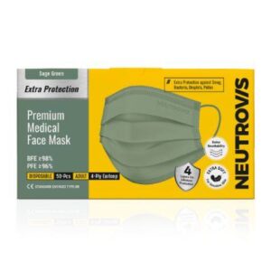 Neutrovis Premium Medical 4ply Face Mask (Sage Green)