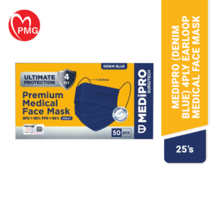 Medipro Denim Blue 4Ply Earloop Medical Face Mask