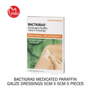 Smith & Nephew Bactigras Medicated Paraffin Gauze Dressings (5cm X 5cm)