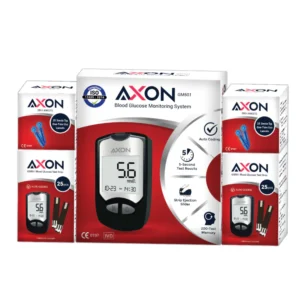 Axon Blood Glucose Monitoring System + Test Strips + Lancets (GM501) 1 set