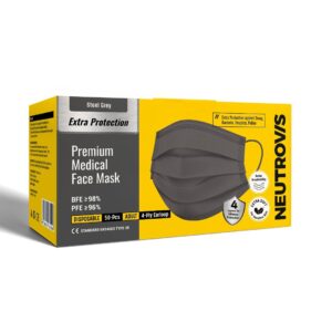 Neutrovis Premium Medical 4ply Face Mask (Steel Grey)